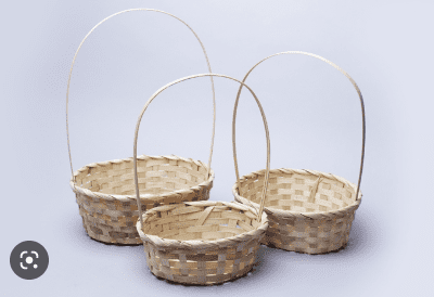 Корзина плетеная бамбук 22x18 h31